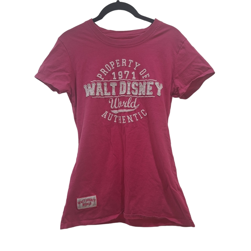 Disney Parks Property of Walt Disney World Pink T-Shirt Women's Size Small GUC